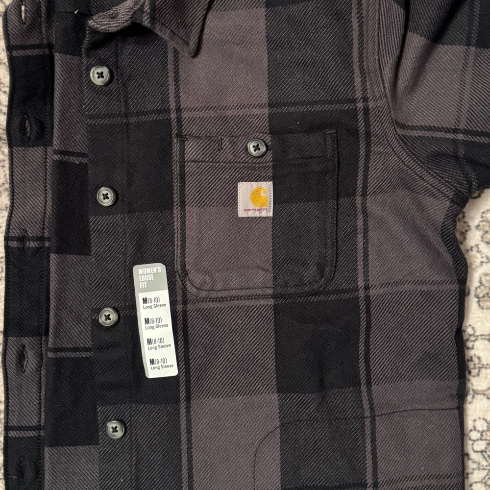 Carhartt Dark Plaid Button-Up Shirt